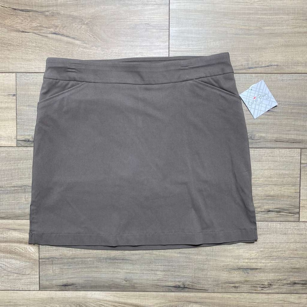 Coral Bay Womens Pull-On Golf Skort Size 12 Brown UPF 50+